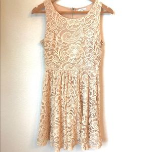 Soprano | Nude lace skater dress
